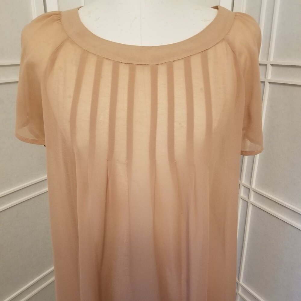 Forever 21 Apricot Sheer Blouse